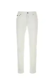 NEW Dolce & Gabbana Italy Slimmy LowRise Bootcut White Denim Jeans D&G Pants 29