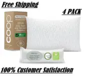 4 PACK. Coop Home Goods Original Adjustable Pillow, Queen Size Bed Pillows