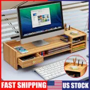 Computer Desktop Monitor Stand Laptop Display Computer Riser Shelf Storage Rack