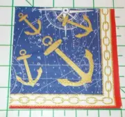 Two Decorative Cocktail Napkins for Decoupage "Weigh Anchor"