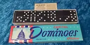 Hal-Sam Capitol Brand 28 pc. Dominoes Set 50's Era Double Six #630 -Ex Condition