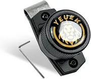 YEUEK Magnetic Billiard Chalk Holder Round, Aluminium Alloy Portable Snooker Chalk Holder Case with Fixed Clip Billiard Accessories