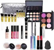xinyee All in One Makeup Kit Makeup Kit for Women Full Kit,Multipurpose Makeup Kit,Cosmetic Starter Beauty Kit Include Makeup Brush Set,Eyeshadow,Lip Gloss,Eyebrow Pencil,Mascara,Travel Carry Bag