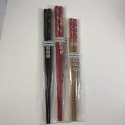 Japanese Chopsticks Traditional Design Cranes Dragonfly Cherry Blossom Set 3 NEW
