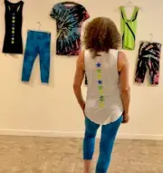 HardTail slub29 Spin tee with neon stars in the back