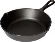 22cm Cast Iron Frying Pan Skillet Handle Maker Oven Safe Grill - Round