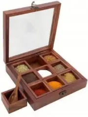 Wood Spice Box Container | free shipping