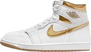 [Nike] Air Jordan 1 Retro High OG White Gold Women's Shoes (FD2596-107, White and Gold)