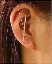 Ear Studs 1PC Ear Wrap Crawler Hook Earrings for Women Hip Hop Punk Geometric Zirconia Crystal Stud Earring Fashion Statement Jewelry Gift Ear Stud (Size : 01S478)