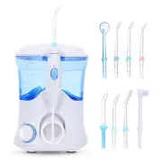 Portable Water Flosser Electric Oral Irrigator 600ML w/10 Adjustable&8 Tips V4N2