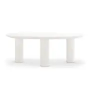 Sallie Cashew Coffee Table with Pillar Legs