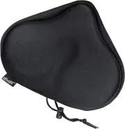 Exercise Bike Seat Cover Black Sponge Silicone Padded Bicycle Cushion Wide Spin