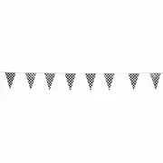 Checkered Plastic Pennant Banner, Party Decor, 1 Piece