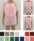 Ladies off the shoulder Top - Plain colour V front detail fits size 12 14 16 18