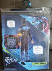 DC Comics Blue Beetle Costume Lights Up Child Large (12-14) Halloween NEW #741