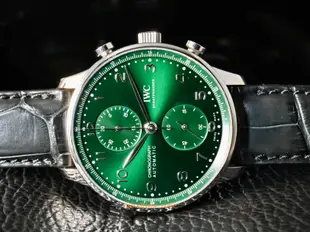 [好時計]IWC 萬國錶 IW371615 Portuguese 綠面 葡萄牙 透明錶背 41mm八年保固 WS847