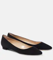 [Manolo Blahnik] Manolo Blahnik BB suede ballet flats AU 9 black