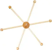 BESPORTBLE Create Your Own Wind Chime: Wooden 6-Legged Ball Frame DIY Mobile Chime Elegant Decor