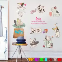 在飛比找蝦皮商城優惠-五象設計 壁貼 可愛狗狗隨心貼 兒童房幼稚園 櫥櫃裝飾牆貼