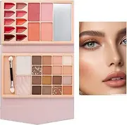 Conceal Contour Eyeshadow Palette, Waterproof Makeup Palettes, Multi-Functional Makeup Kit for Casual Salon Parties Holiday Wedding Makeup Beginners Beauty Lovers