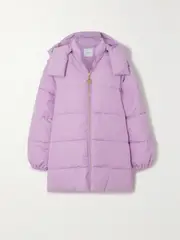 [Patou] Patou - Convertible Hooded Quilted Recycled-shell Parka - Lavender - large large Purple