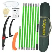 Manual Pole Saw 27ft Extendable Tree 27 FT Without Scissors Fiberglass Handle