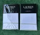Ralph Lauren Sage European Sham Spencer Border Sateen 300 TC White Sets Of 2