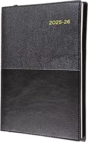 Collins Vanessa - A5 Week to View Financial Year 2025-2026 Diary/Planner - Black
