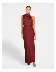 [Pilgrim] Otillie High Neck Gown in Red