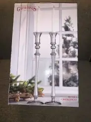 CAMILA BY GODINGER GATHERINGS 12” CANDLE STICK HOLDERS PAIR - NIB