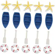 LABRIMP 50 Pcs Ocean Series DIY Phone Shell Stickers Beach Party Decorations Sea Shells Kit Ocean Jewelry Marine Ornament Beach Decorations DIY Sticking Material Seashells Paddle DIY Resin