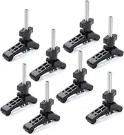 POWERTEC 8PK T-Track Hold Down Clamp With 3-1/2" Bolts for CNC Machine, Table Saw Sled, Drill Press, Work Bench, Woodworking Accessories (71661-P4)