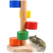 1X Wooden Hamster Climbing Ladder Stairs Exercise Stand Platform Cage Toys
