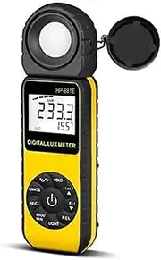 High Performance Digital Illuminanc/Light Meter with 0.01~300,000 Lux(0.01~30,000 FC) Measuring Ranges for LED Lights and Plants Lumen Meter for Homes, Agriculture, Warehouse