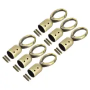 0.6" Cord End Cap Terminator Cord Finding for Tassel Jewelry Making 6Pcs Bronze
