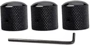 ERINGOGO 3pcs Guitar Control Knob Volume Control Pedal for Electric Guitar Bass Knob Bass Tuners Tuner Black