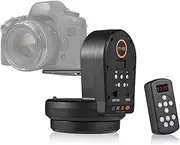 Labymos Motorized Pan Tilt Head 2-axis Panoramic Head Electric PTZ Ball Head 1kg/2.2 Load Capacity 7 Levels Adjustable Speed 360°Rotatable with Remote Control 1/4in Screw for Vlog Live Streaming
