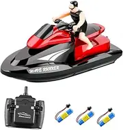 KOMBIUDA 3PCS Boat Racing Boat with Batteries Design for Lakes Up to Speed Streamlined Structure for Stable Sailing for Outdoor Fun