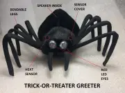 Scary Screaming 18" Spider Halloween animated not dropping jumping heat ghost