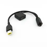 1x 2 in 1 7.9x5.5mm Round Jack to Square Plug Pigtail and USB Charger Cable