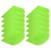 12Pcs Plastic Cake Scraper Dough Cutter for Kitchen, Green