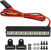 RC Roof Light Bar High Brightness Simulation 9 LED Beads Aluminum Alloy RC Car LED Roof Light Bar for 1/8 1/10 1/12 1/14 Scale RC Cars Black 55mm