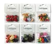 Buttons Galore 50+ Assorted FOOD Theme Buttons Set for Sewing & Crafts