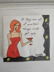 Murray's Law If They Run Out Of Martinis Cocktail Party Humor Napkins Pack Of 20