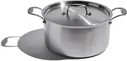 Heritage Steel x Eater 8 Quart Stock Pot | Made in USA | 5-Ply Fully Clad Stainless Steel Stock Pot | Stay Cool Handle Design | Induction Pot | Non-Toxic Stock Pot with Lid | Cook Like an Eater
