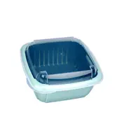 Multifunction Double-layer Drain Basket with Lid Kitchen Refrigerator Drain Storage Box Plastic Fruit Storage Basket new