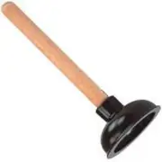 NEW LOT (6) 8317-B 9" WOOD RUBBER SINK DRAIN PLUNGERS