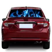 Car SUV Rear Window Stickers Fashion Burning Blue Flame Totem Decal Accessories (for: Daihatsu)