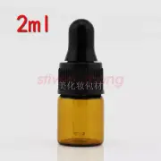 5-100pcs 2ML Amber Small Glass Dropper Bottle For Essential Oil,Perfume Sampling