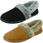 Ladies Skechers Team Toasty 32777 Slip On Memory Foam Vegan Slippers